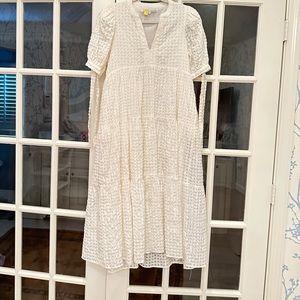 English Factory White Gingham Dress